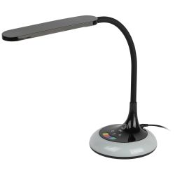 Настольный светильник ЭРА NLED-481-10W-BK светодиодный с RGB ночником черный | Светодиодные настольные лампы