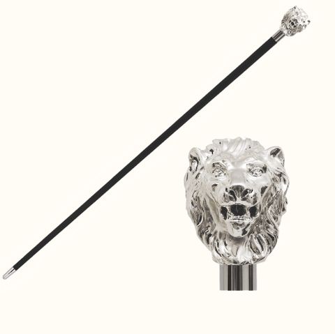 Трость Pasotti-BA W37 - Silver Lion Cane Трость серебряный лев для мужчин