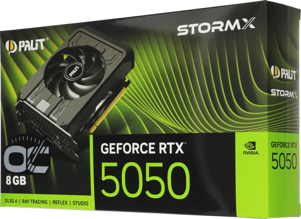 Видеокарта Palit NVIDIA  GeForce RTX 5050 PA-RTX5050 STORMX OC 8ГБ StormX, GDDR6, OC,  Ret [ne65050t19p1-gb2070f]