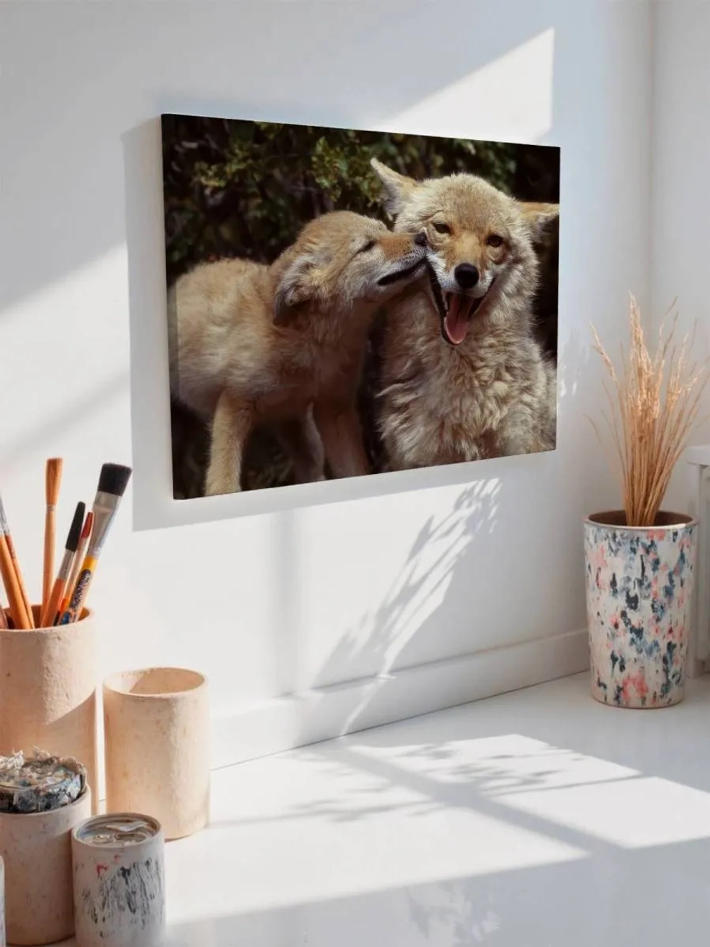 Картина на стену 40 X 50 Лиса с лисенком