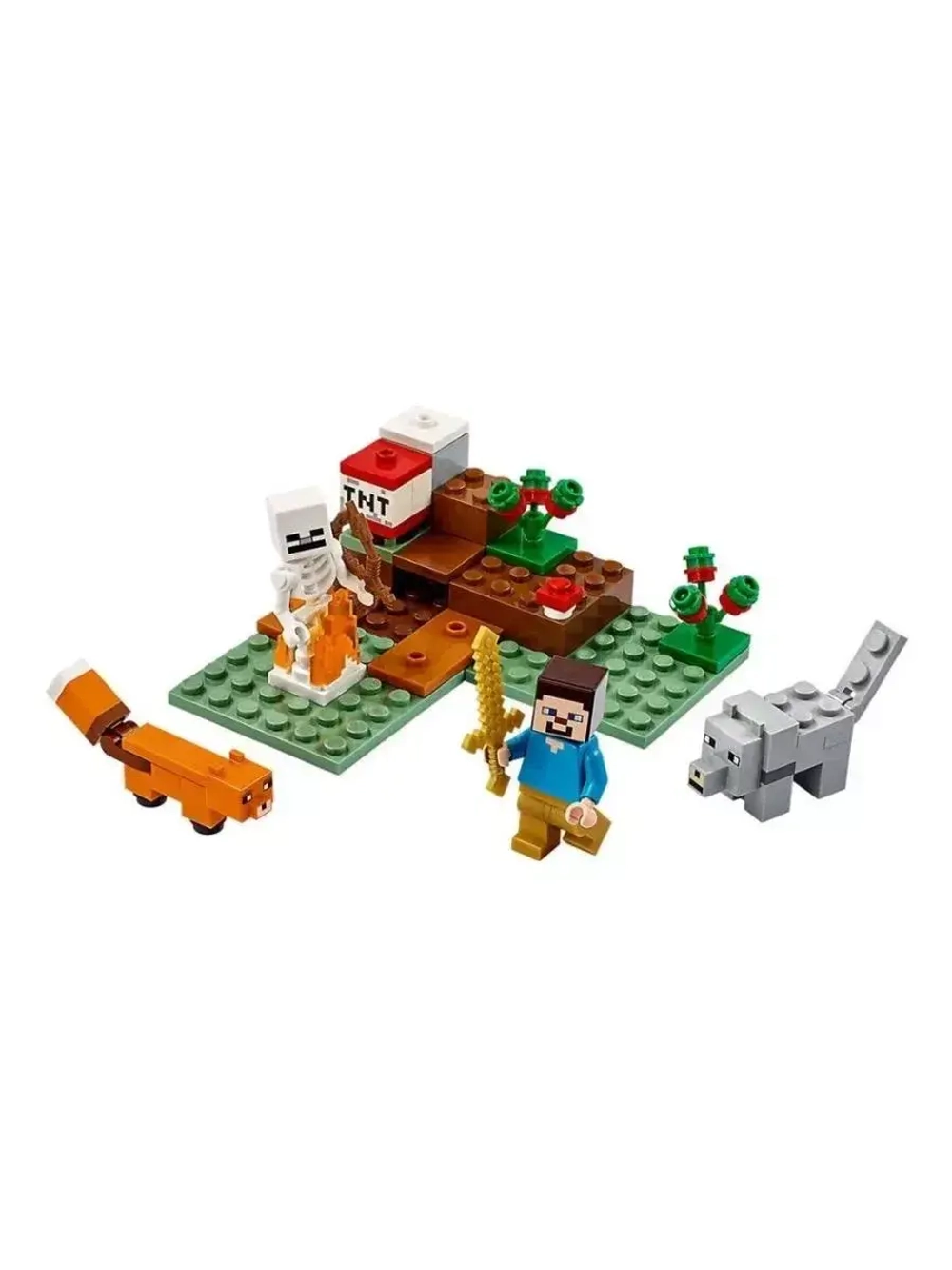 Конструктор Майнкрафт Приключения в тайге 74 детали