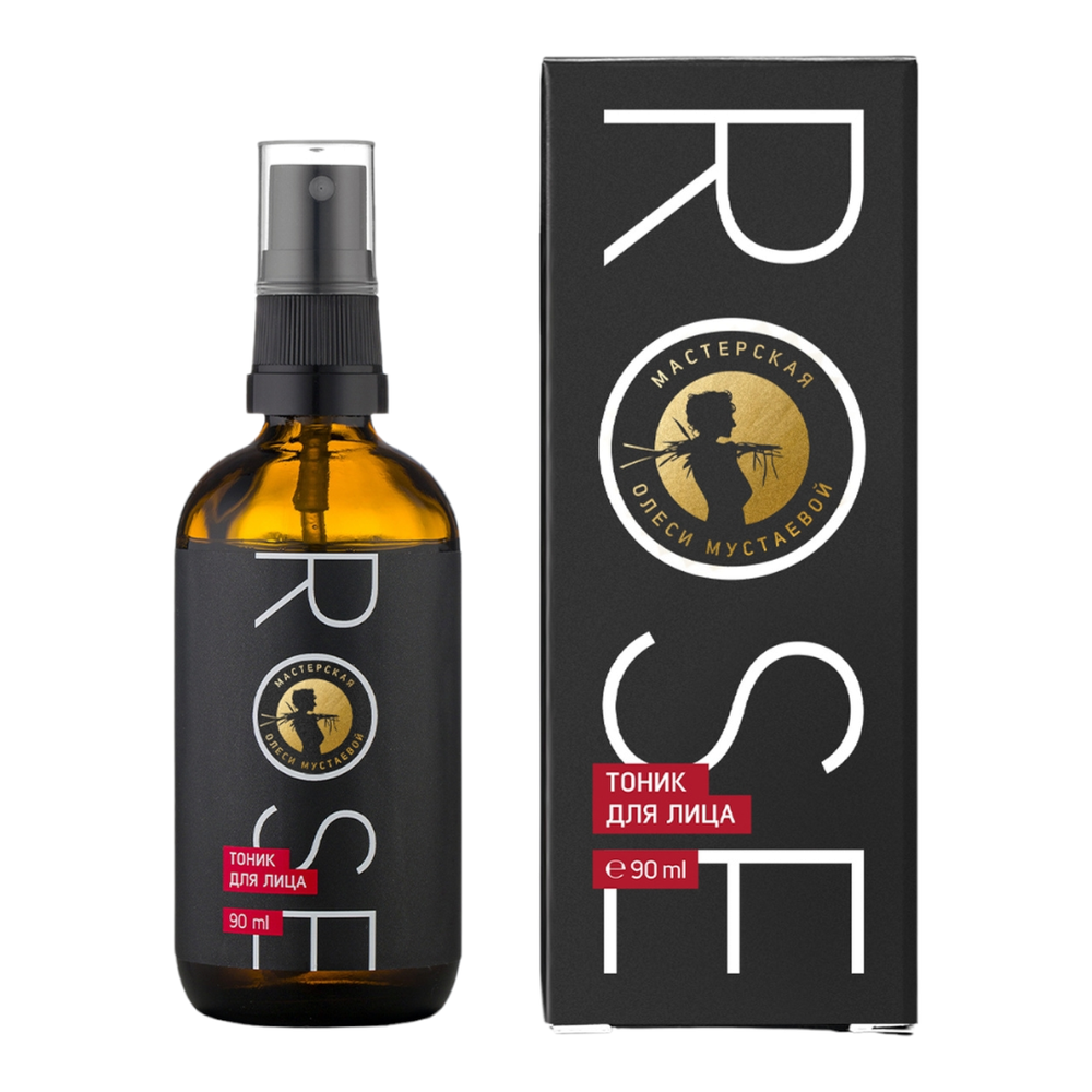 Rose тоник для лица увлажняющий с гиалуроновой кислотой, с шёлком 90 мл (Мастерская Олеси Мустаевой)