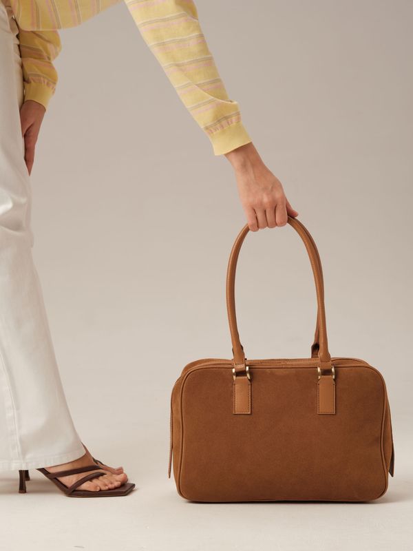 Замшевая сумка DBR Dominique 31389 светло-коричневый