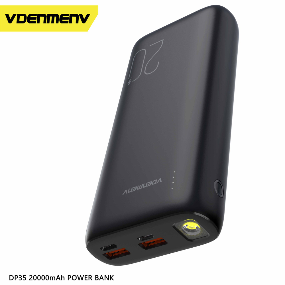 Портативный аккумулятор DENMEN DP35 20000 mAh (черный)