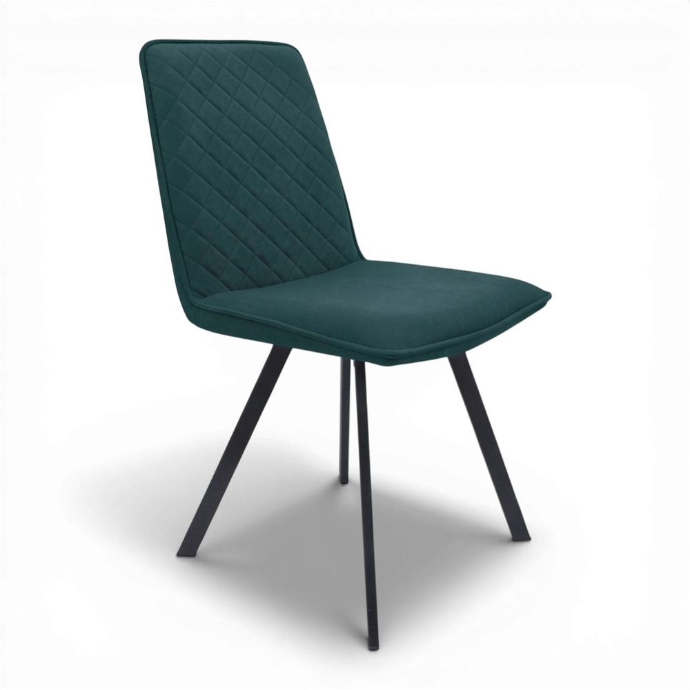 Стул "Капри" (арт. 301) велюр Бренди В10 зеленый, ножки черные