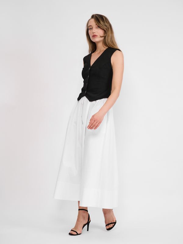 ЮБКА МИДИ С ШИРОКИМ НИЗОМ