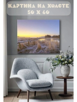 Картина на стену 40 X 50 Иней в поле