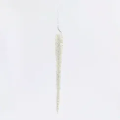 Сосулька Хрустальная капель 23 см., молочный, 1 шт., Christmas DeLuxe (86612)