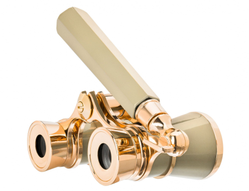 Театральный бинокль-лорнет Levenhuk Broadway 325E, золотистый