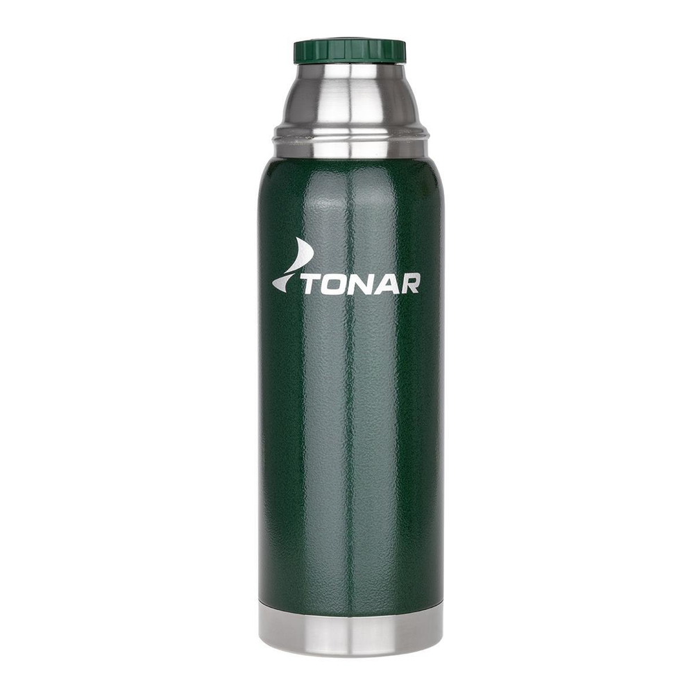 Термос Тонар 750ML (HS.TM-056-G) с ситечком, 2 крышки-кружки (Зеленый)