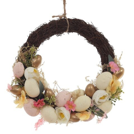 GAEM Изделие декоративное "Венок пасхальный", L32 W7,5 H30 см