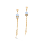 Длинные Серьги Coeur de Lion Gold-Blue 5064/21-0716 цвет голубой, золотой