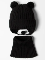 Шапка с завязками и снуд детская, осень