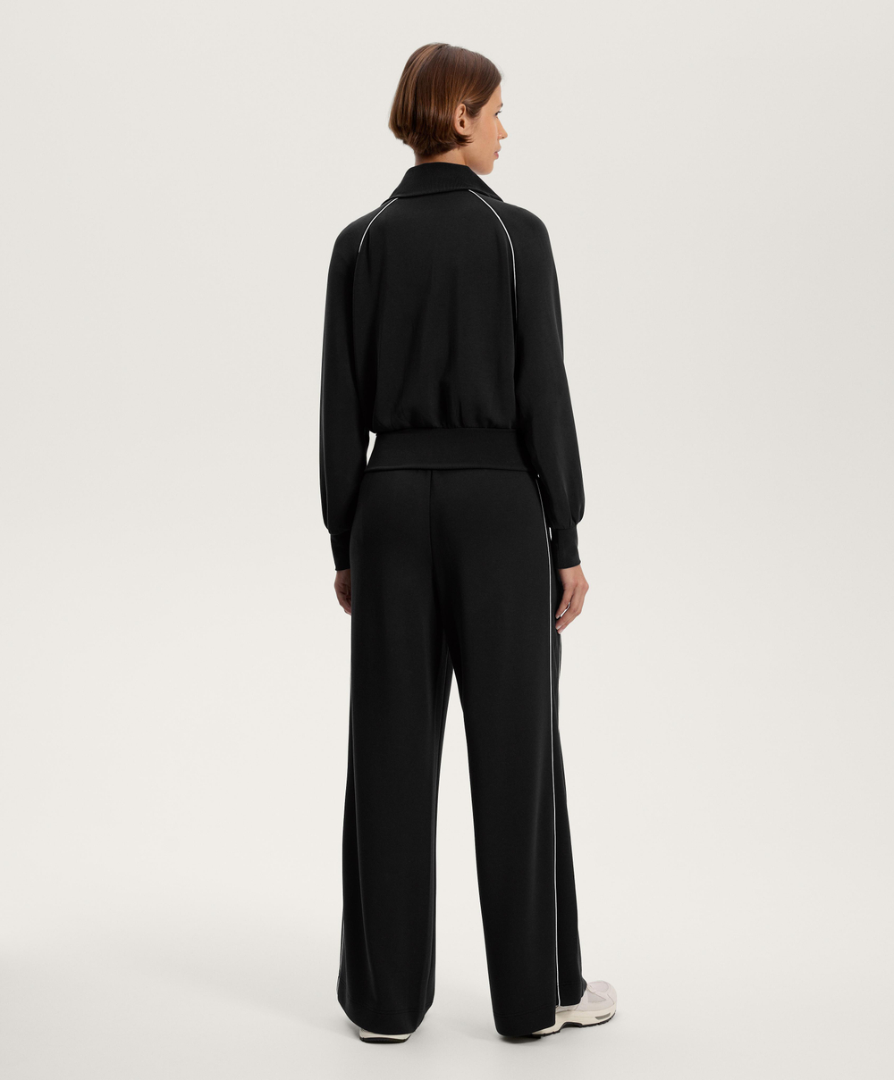 Oysho Толстовка с высоким воротником, черный