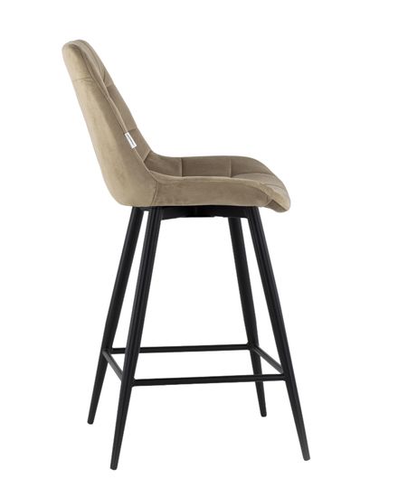 Стул полубарный Флекс с поворотным механизмом велюр капучино