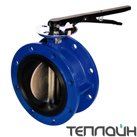 Затворы поворотные фланцевые DENDOR 021F корпус чугун, диск чугун