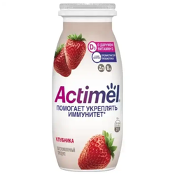 Йогурт Actimel супермикс клубника 95 гр
