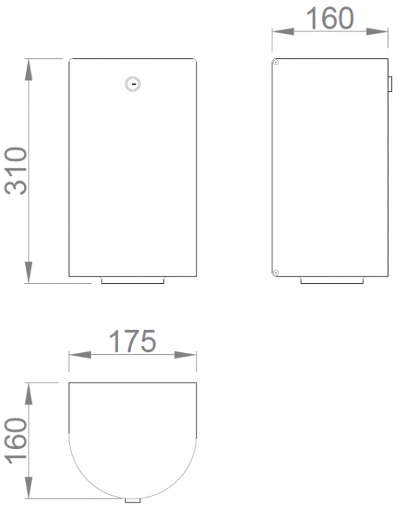Диспенсер бумажных полотенец нерж. сталь WICK 04099.Mini.S матовый