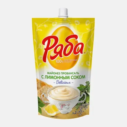Майонез Ряба Провансаль с лимонным соком 50.5% 330г