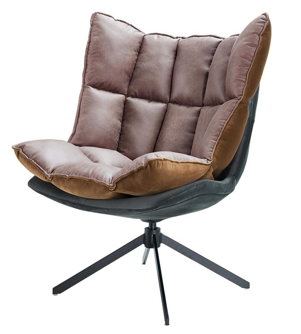 Дизайнерское кресло HUSK DC-1565F коричневое/серое (BROWN/grey)