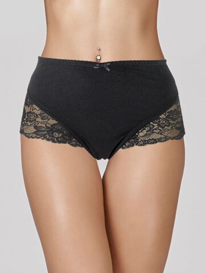 Трусики с высокой линией талии Girl&Boy (Размер: XXL) (Цвет: черный)