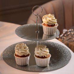 БЛЮДО СЕРВИРОВОЧНОЕ 2-Х ЯРУСНОЕ "SILVER MIRROR" 19/30 СМ