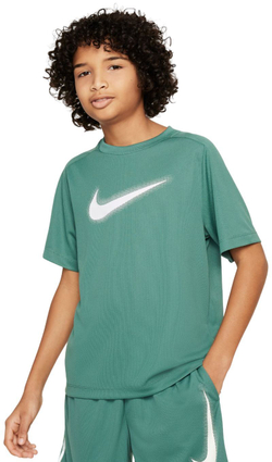 Детская теннисная футболка Nike Kids Dri-Fit Multi+ Top - Green