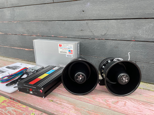 СГУ 1600 ватт 2 колокола, черные колокола (металл) по 800 ватт, звуковой сигнал, сирена (комплект)