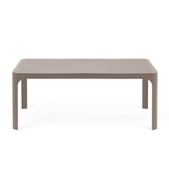 Коричневый пластиковый журнальный столик Net Table 100х40 см | Nardi | Италия