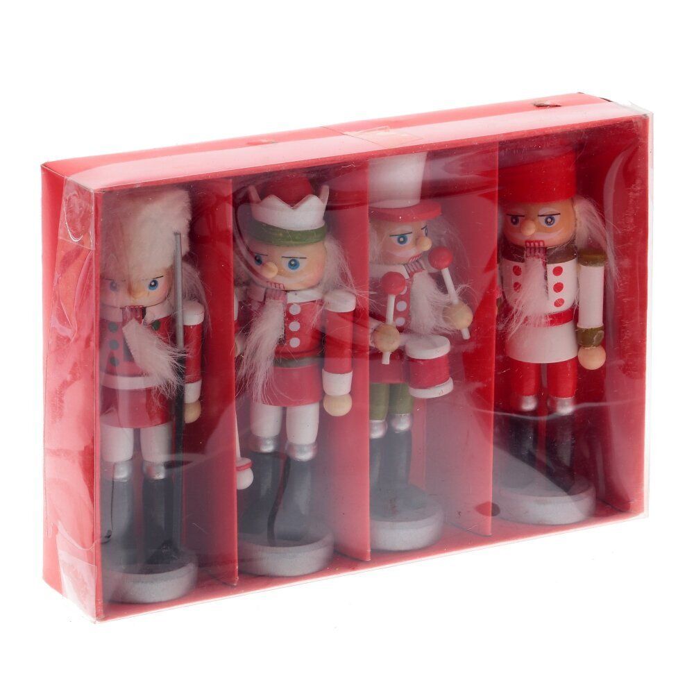 GAEM Набор из 4шт Украшение новогоднее "Щелкунчик", L19 W4 H13,5 см