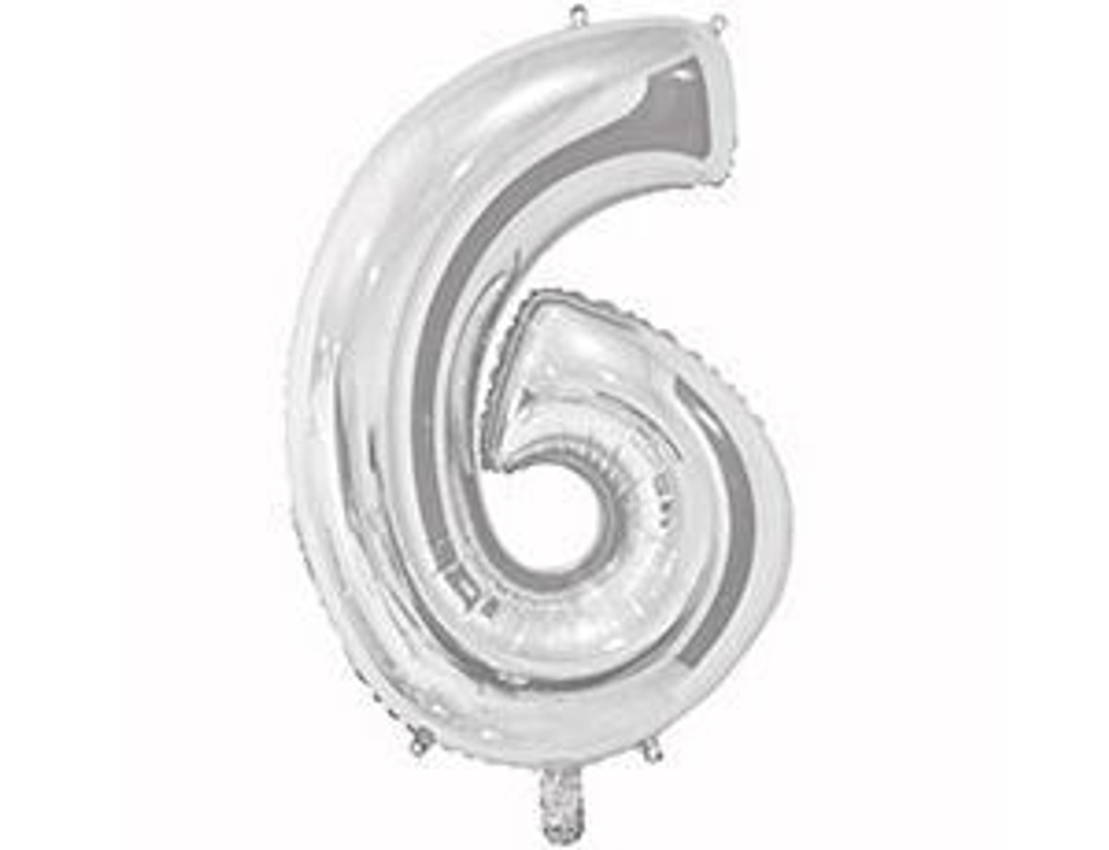 К ЦИФРА 6  26" Серебро 60 см.