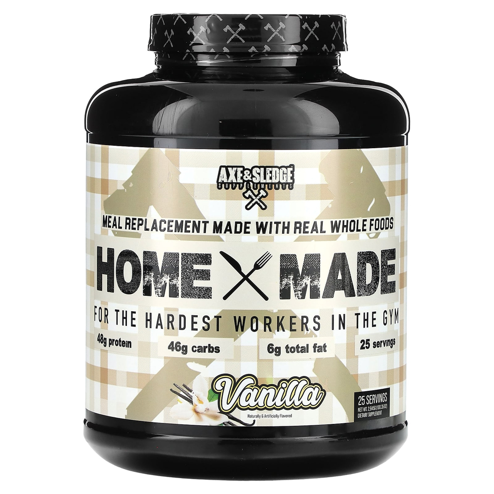 Axe & Sledge Supplements, Home Made, заменитель пищи, со вкусом ванили, 2845 г (100,35 унции)