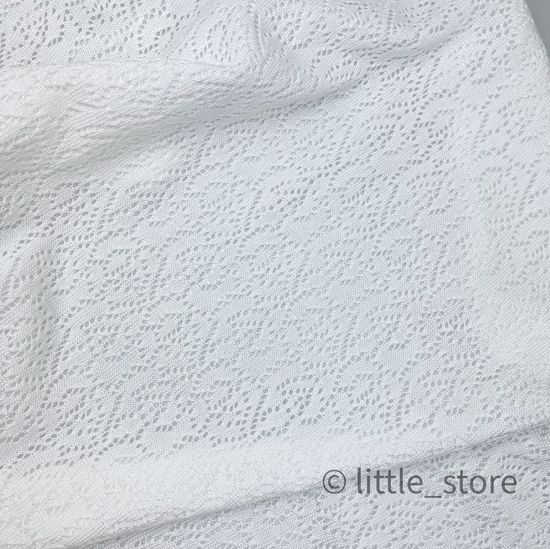 Плед-конверт с поясом "Белый ажур"