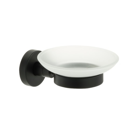Мыльница стекло FIXSEN "COMFORT BLACK" черная FX-86008