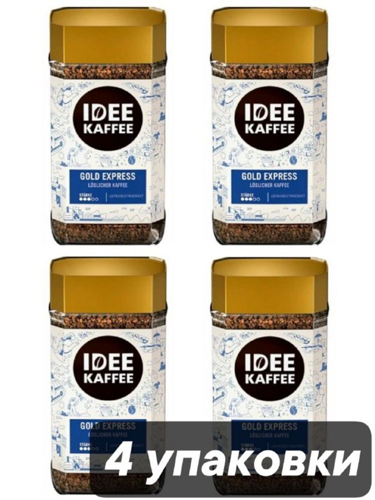 Кофе растворимый IDEE Gold Express 100 г x 4 шт