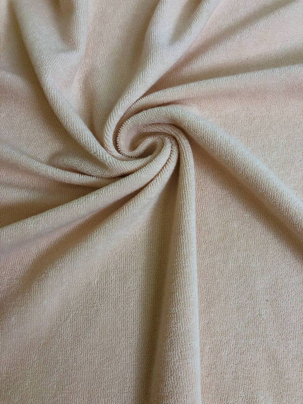 Трикотаж, пудровый, хлопок махра NB