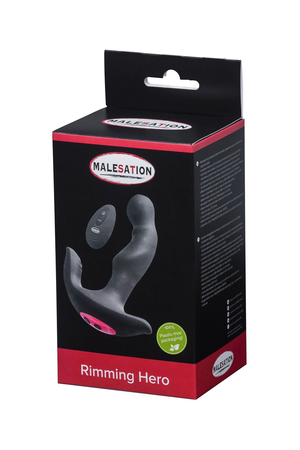 Черный стимулятор простаты Rimming Hero - 16,8 см. (Цвет: черный)