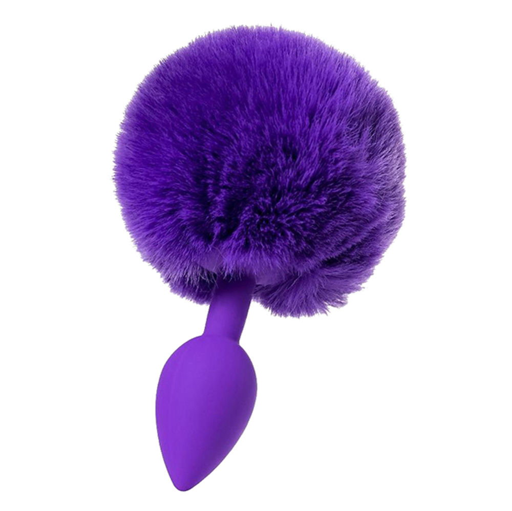 Фиолетовая анальная втулка с фиолетовым пушистым хвостиком ToyFa ToDo Sweet Bunny 357014