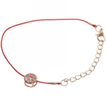 Браслет «Emerald - Красная нить», цвет золото и серебро, d-0.6мм