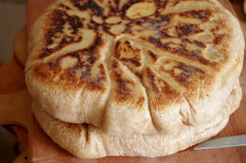 Хачапури на закваске (на сковороде)