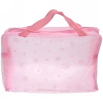 Косметичка «Adventure - Feathers», ромашки, цвет розовый, текстильные ручки, 24*17см●