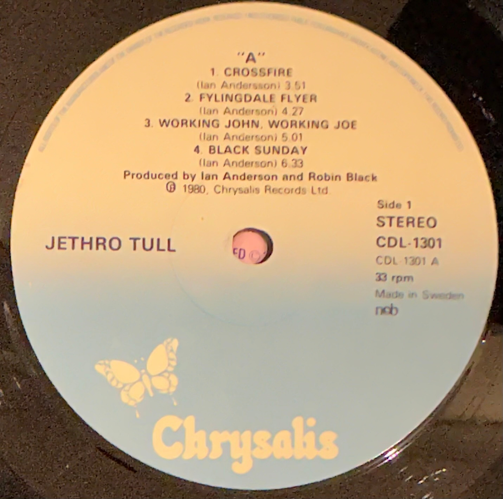Jethro Tull - A (Швеция 1980г.)
