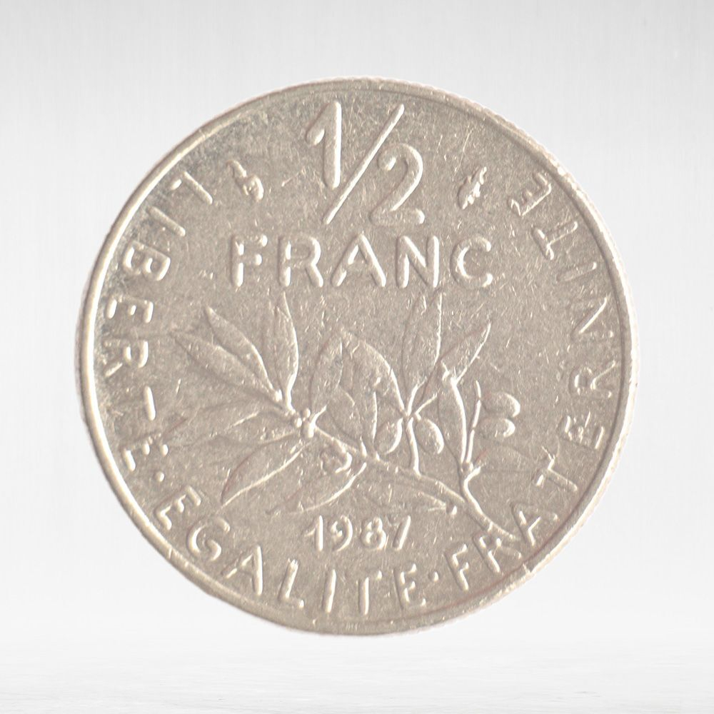 France, ½ Franc 1987 - Signature "O. Roty", VF