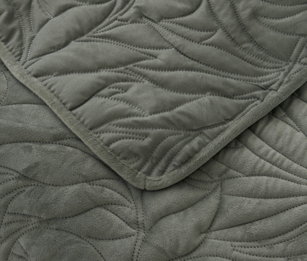 Покрывало 240х260 и 2 наволочки 50х70 Sofi De MarkO Глория зеленое