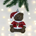 Елочная игрушка «Новогодний мишка» 7*6*10 см