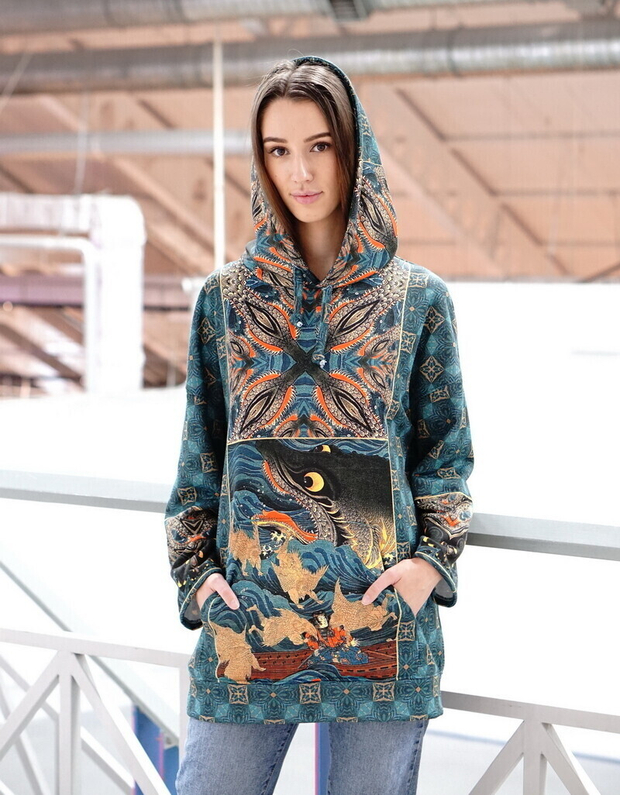 Худи "Самурай", по мотивам живописи Утагавы Куниёси