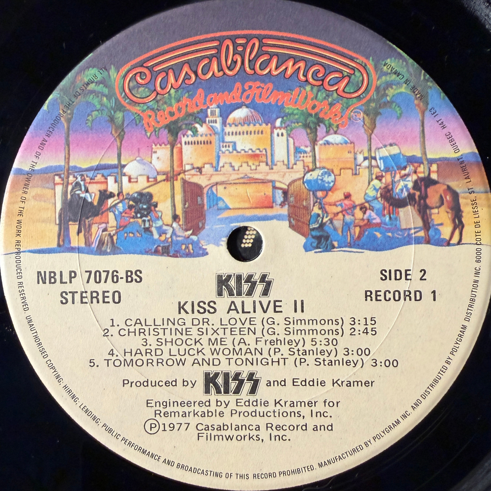 Kiss ‎– Alive II 2LP (Канада 1977г.) Т