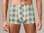 Мужские трусы-боксеры в цветную клетку (Размер: XL) (Цвет: серый)
