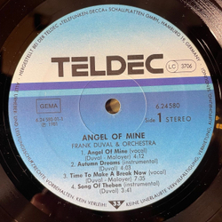 Винтажная виниловая пластинка LP Frank Duval and Orchestra, Angel Of Mine (Германия 1981)