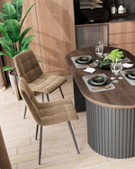 Стул Oliver велюр капучино